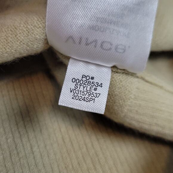 Vince Womens Large Ivory Green Wool Cashmere Blend Sweater Vest V031579537 - Picture 6 of 8